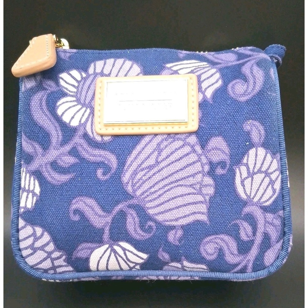 Aerin Lauder for Estee Lauder Purple Floral Makeup Travel MINI Pouch 5 x4.75 x 2